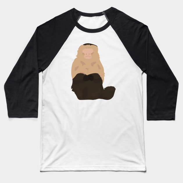 marcel the monkey Baseball T-Shirt by seem illustrations 